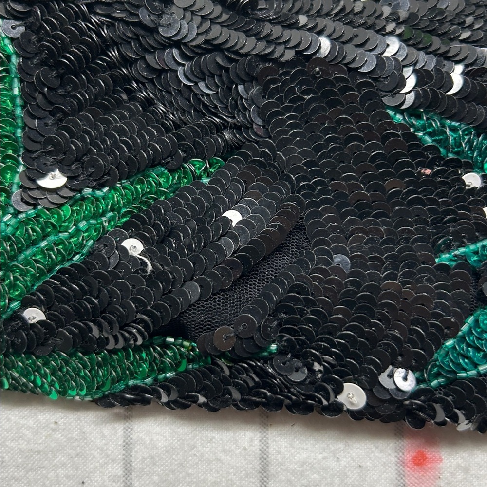 ATTICO Elegant‎ Sequin Wrap Dress Black and Green, Long Sleeve Maxi Dress Size40 - Picture 5 of 17